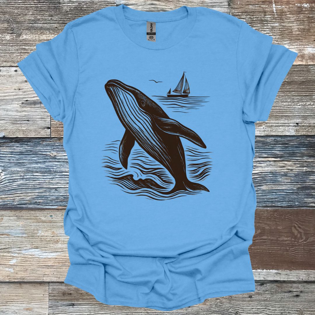 Whale Jumping out Water T-Shirt