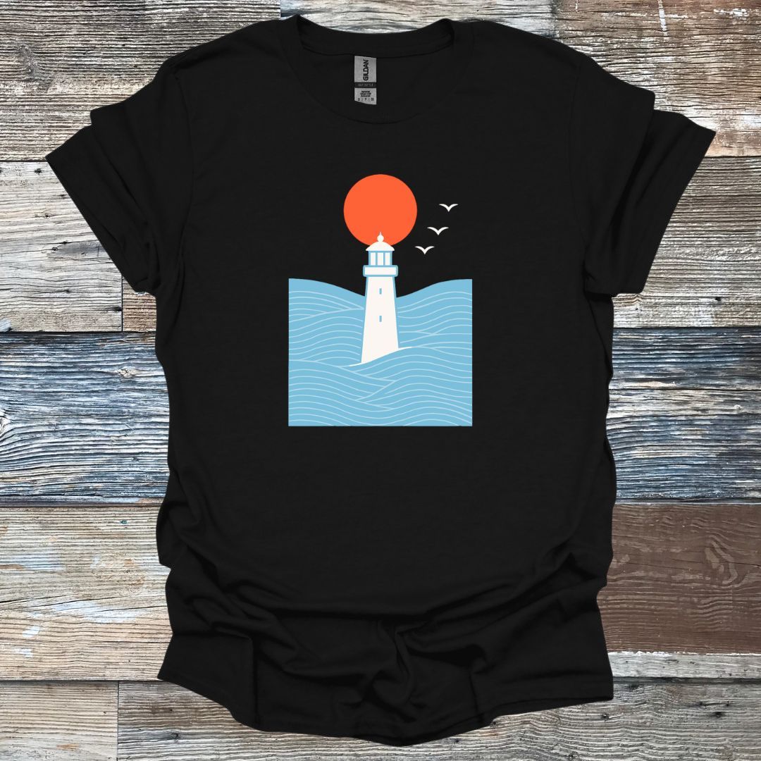 Lighthouse Among Ocean T-Shirt