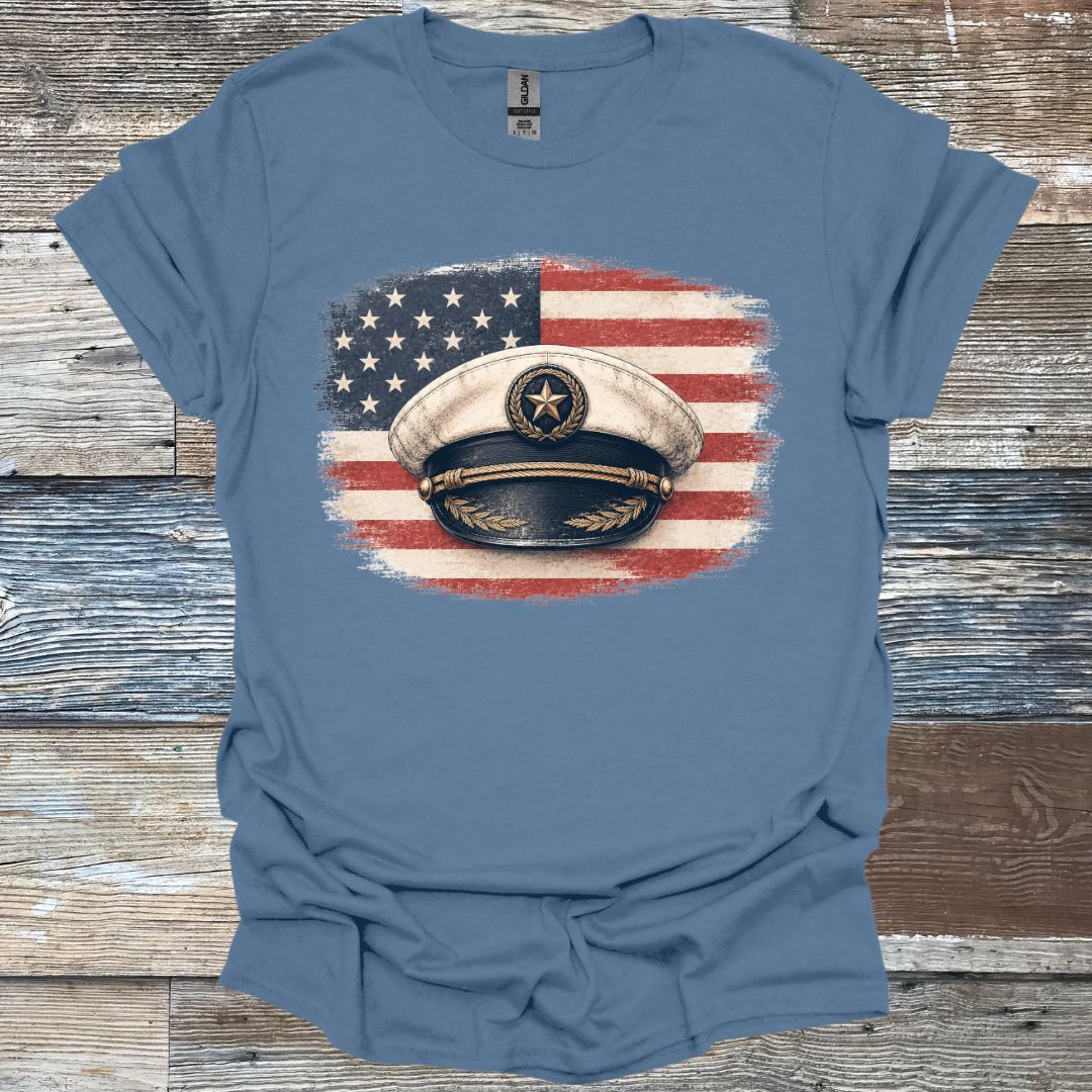 American Flag Captain T-Shirt