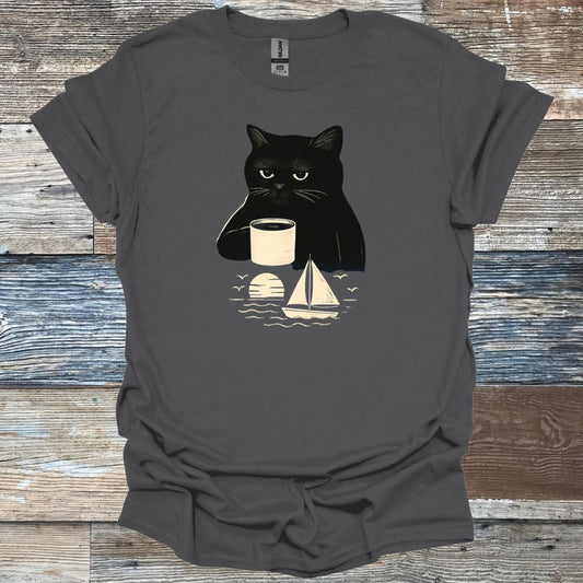 Cat Drinking T-Shirt