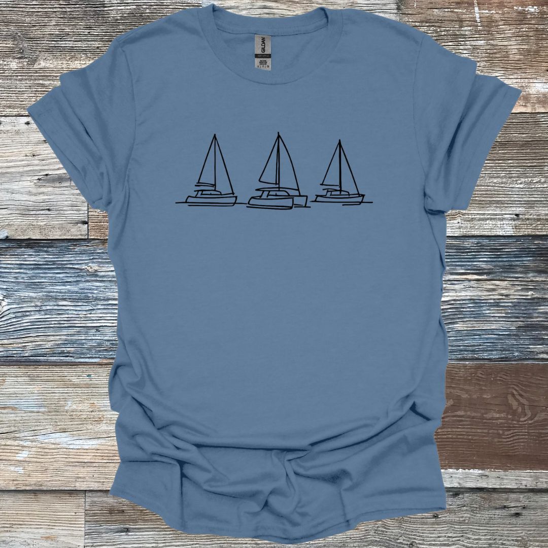 Three Sailboats T-Shirt