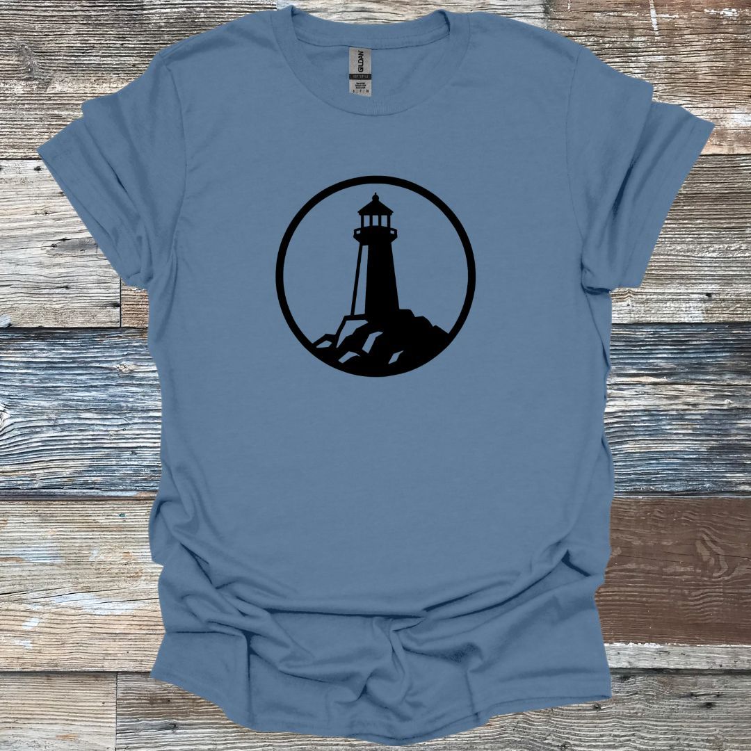 Lighthouse on Rocks T-Shirt