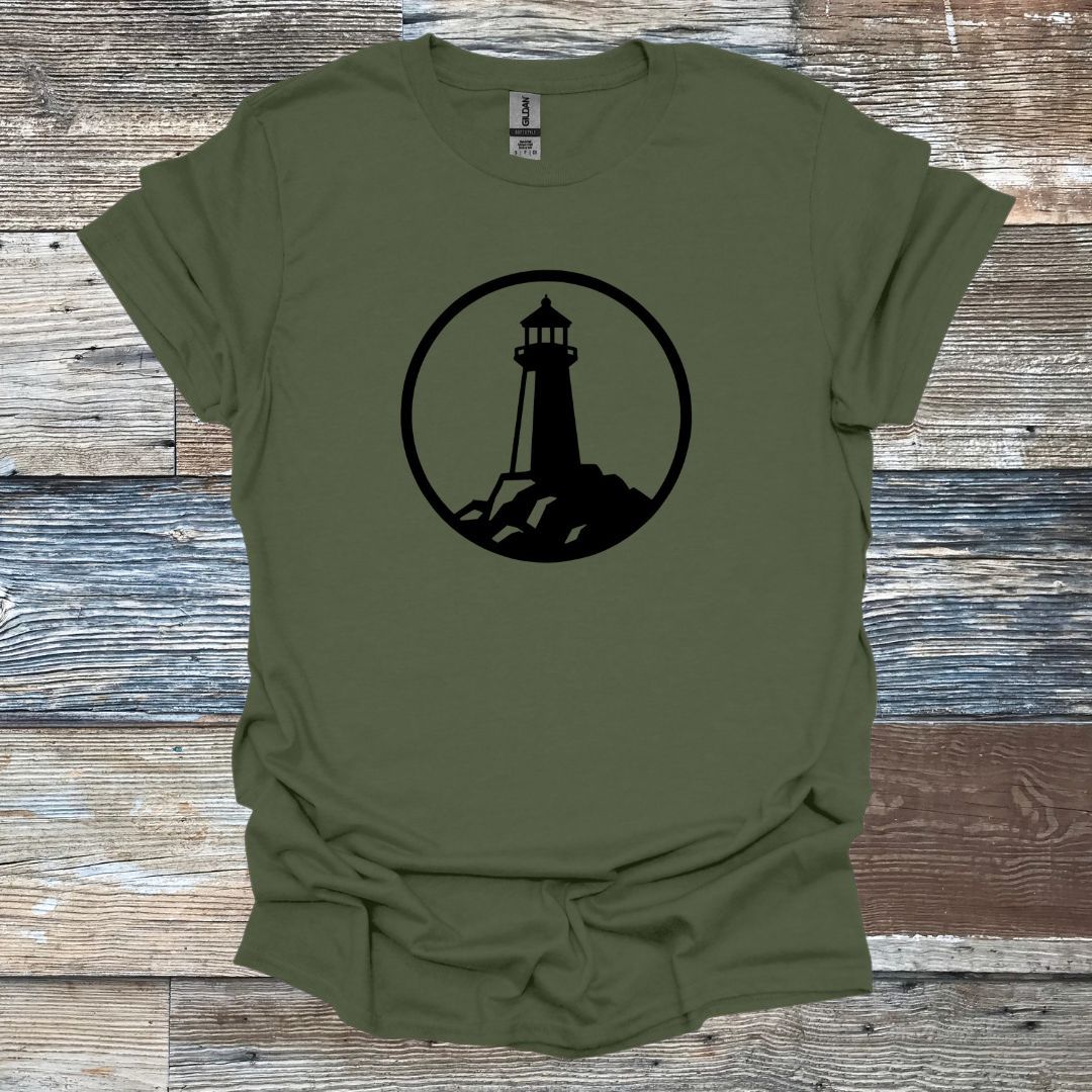 Lighthouse on Rocks T-Shirt