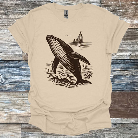 Whale Jumping out Water T-Shirt