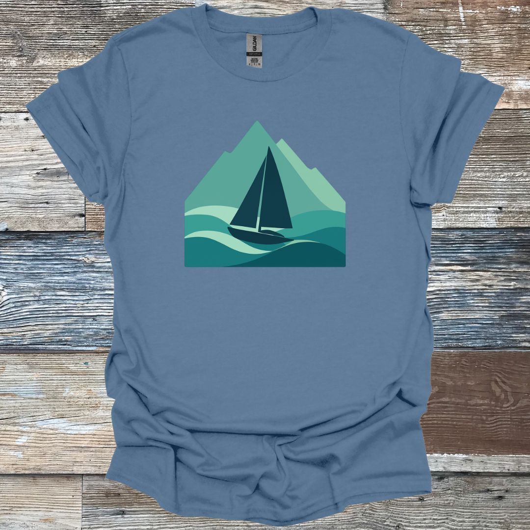Boat on Waves T-Shirt