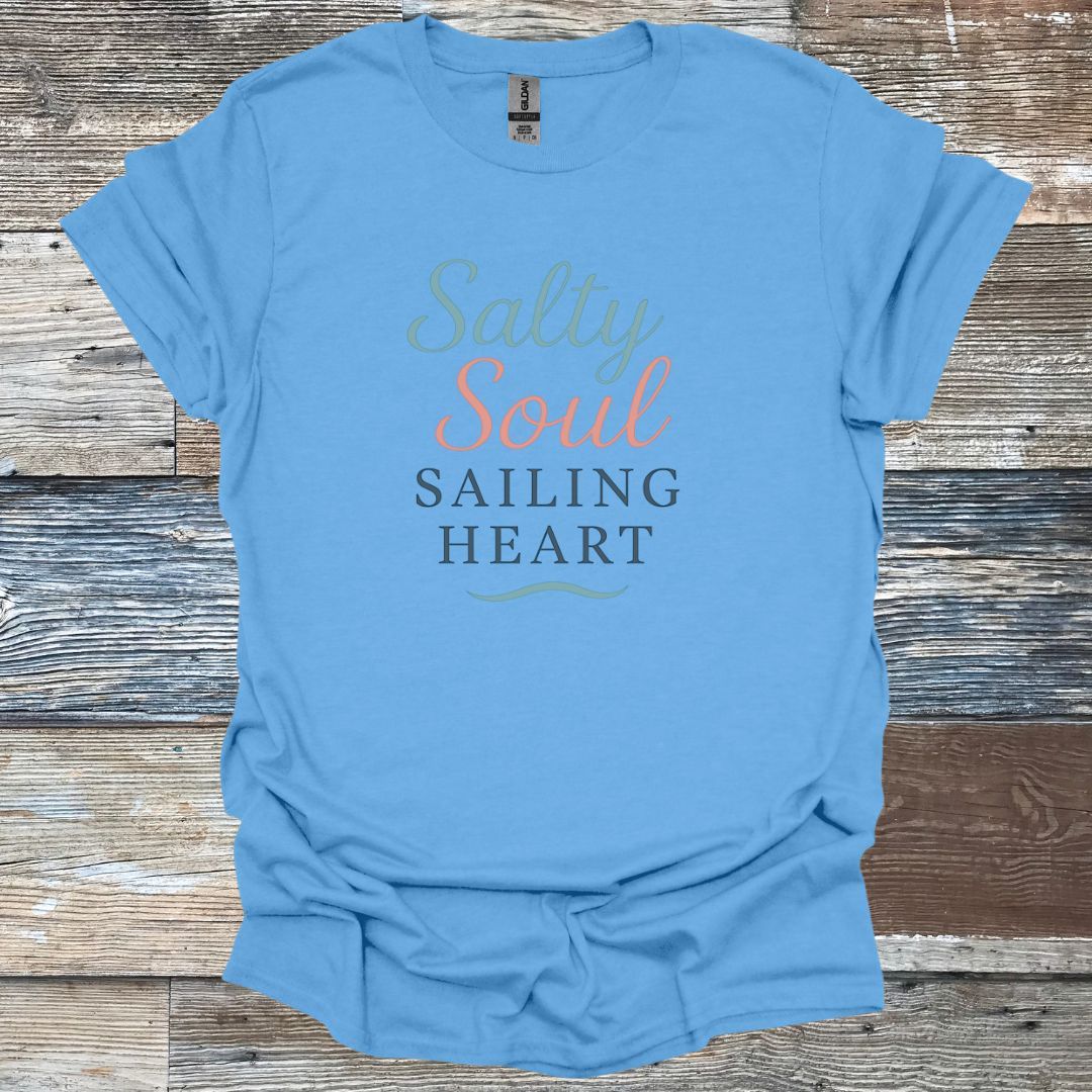 Salty Soul Sailing Heart T-Shirt