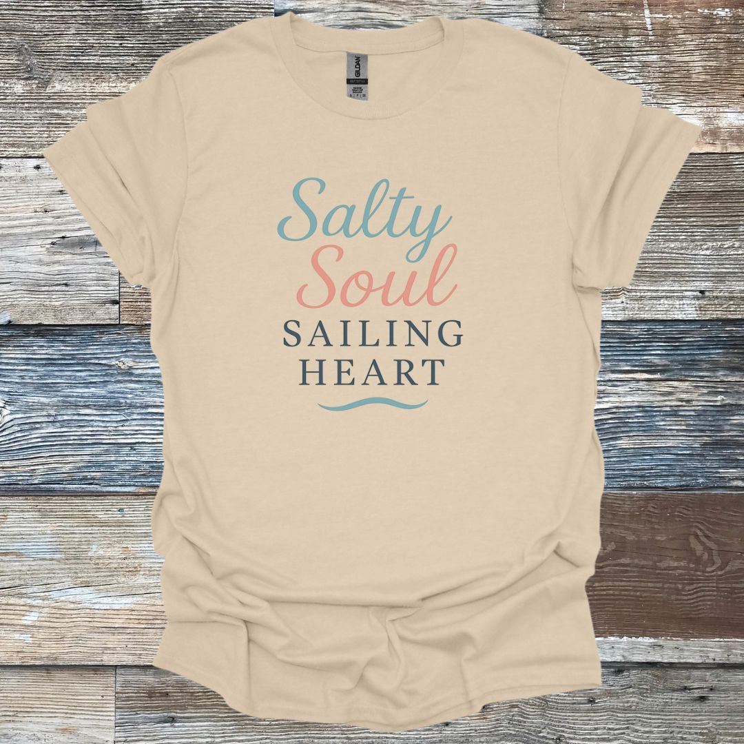 Salty Soul Sailing Heart T-Shirt