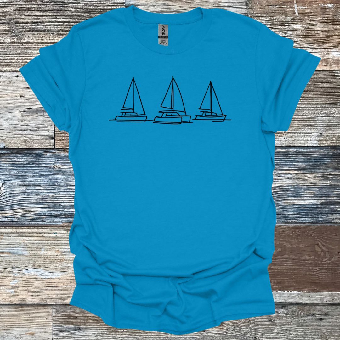 Three Sailboats T-Shirt