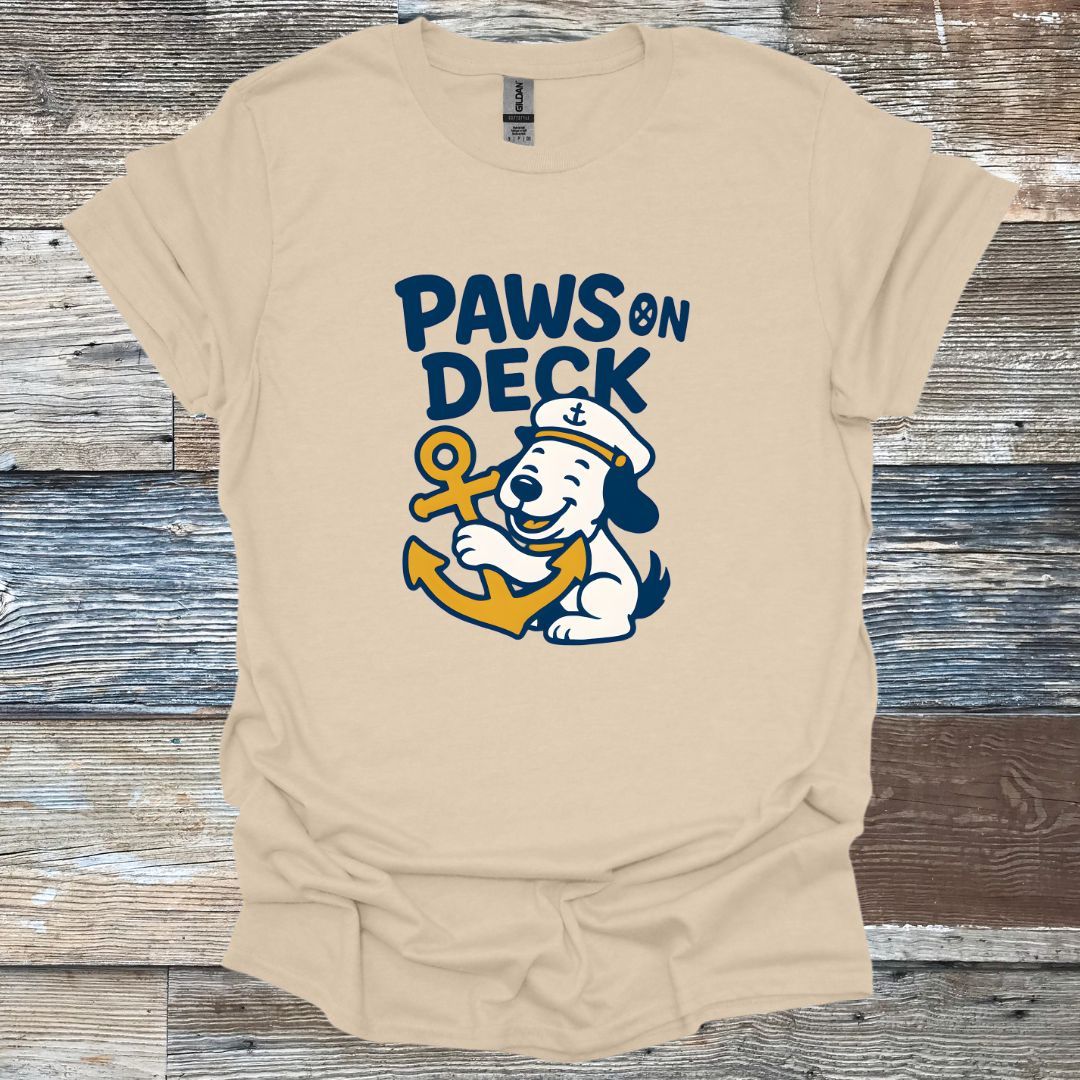 Paws on Deck_Cartoon T-Shirt