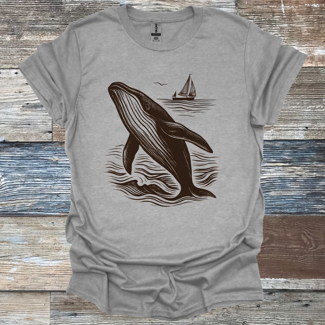 Whale Jumping out Water T-Shirt