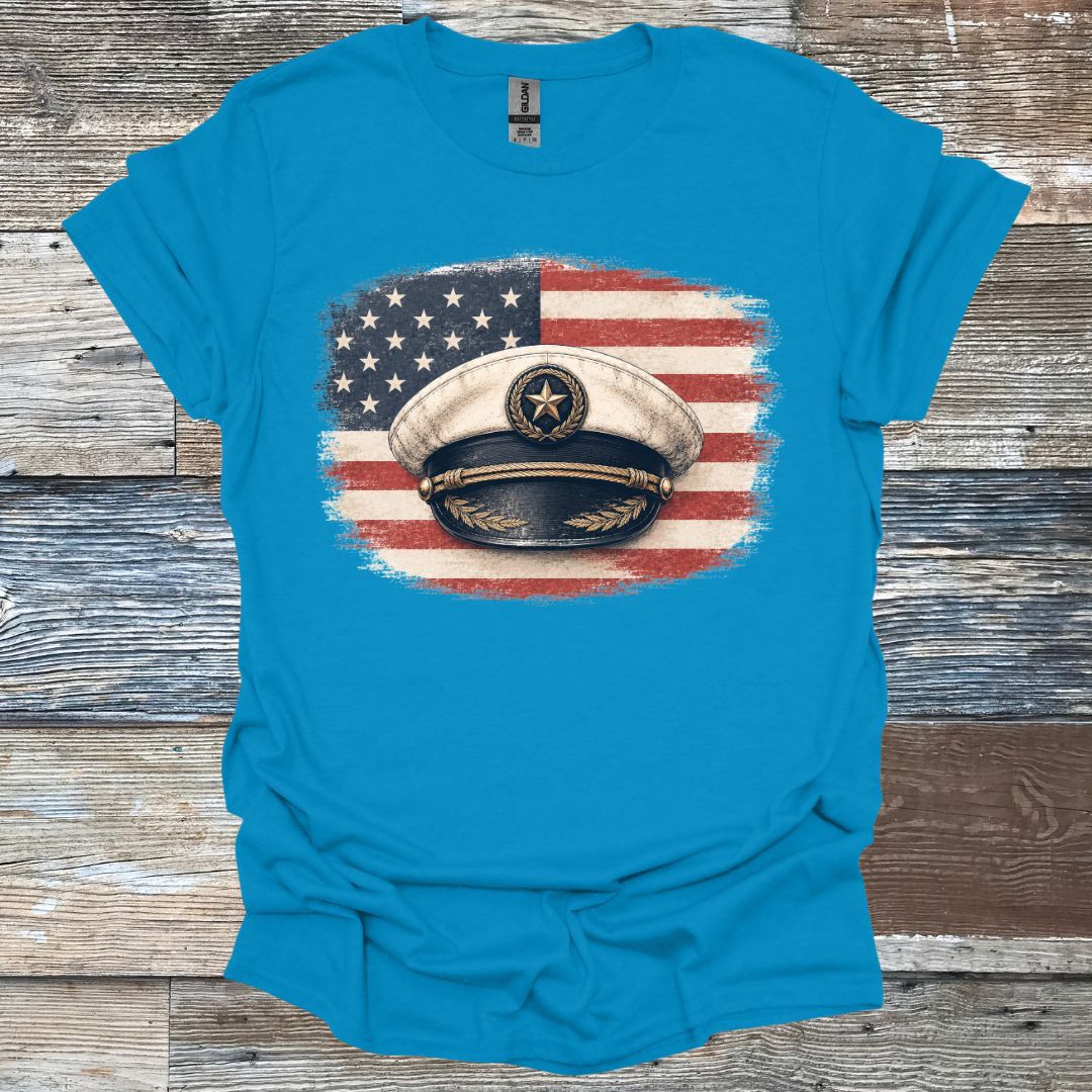 American Flag Captain T-Shirt