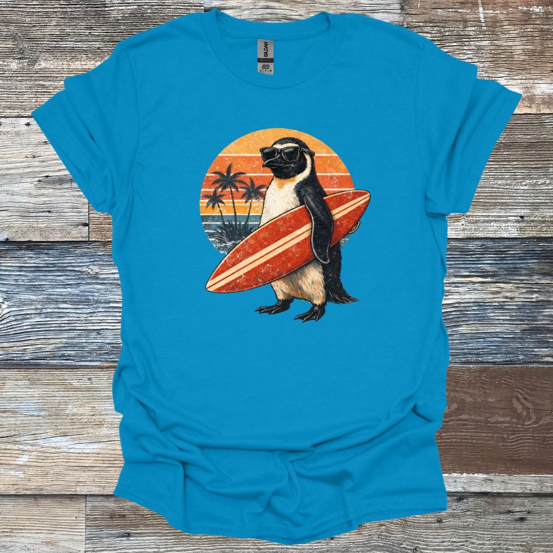 Surfer Penguin T-Shirt