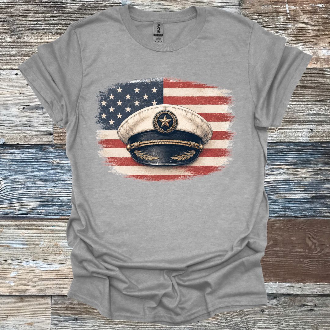 American Flag Captain T-Shirt