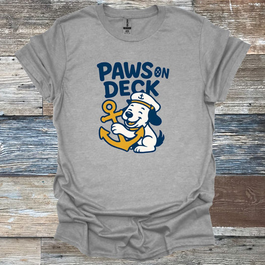 Paws on Deck_Cartoon T-Shirt