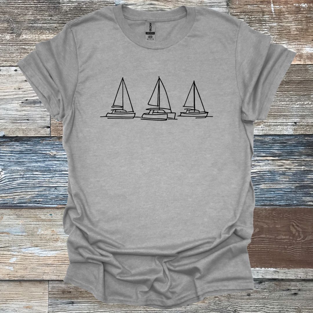Three Sailboats T-Shirt