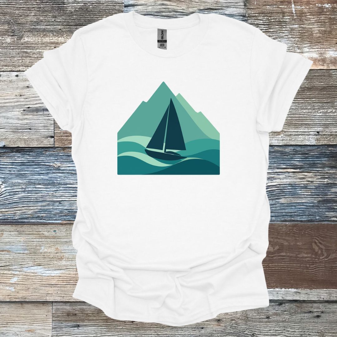Boat on Waves T-Shirt