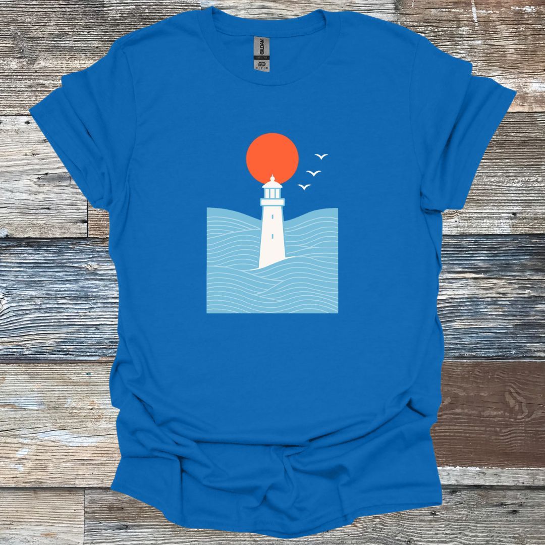 Lighthouse Among Ocean T-Shirt