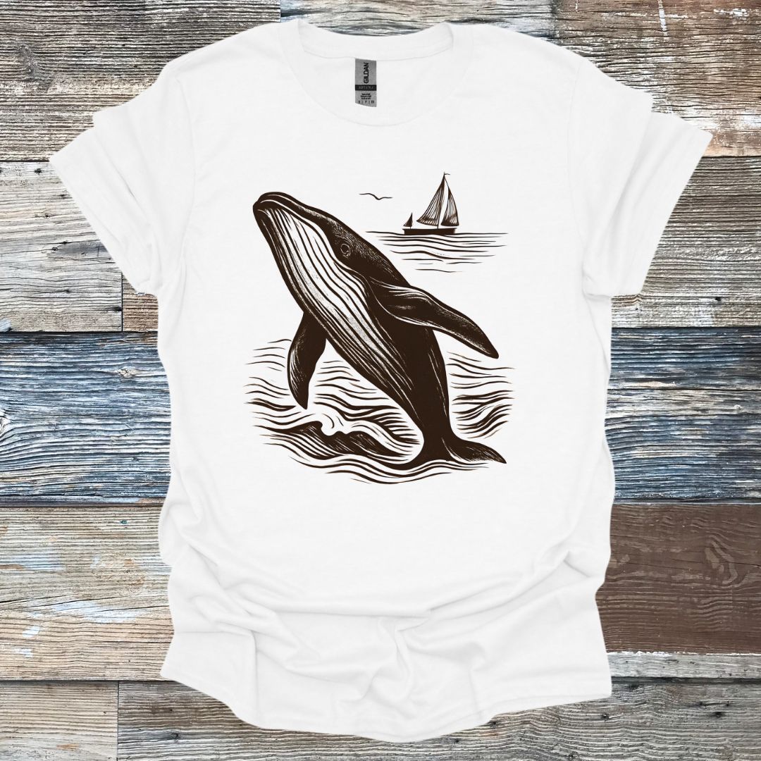 Whale Jumping out Water T-Shirt