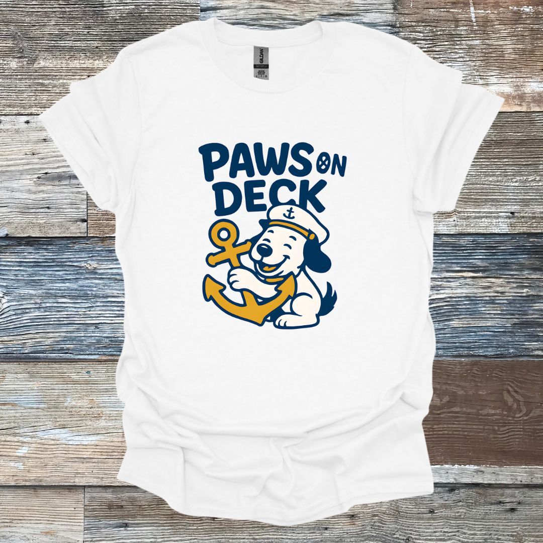 Paws on Deck_Cartoon T-Shirt
