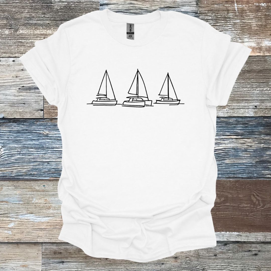 Three Sailboats T-Shirt