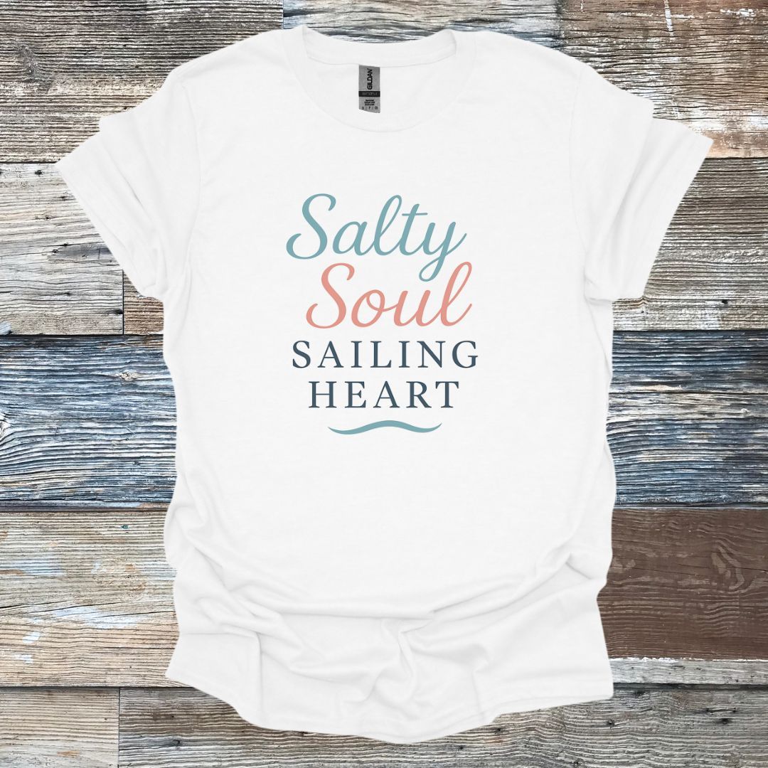 Salty Soul Sailing Heart T-Shirt