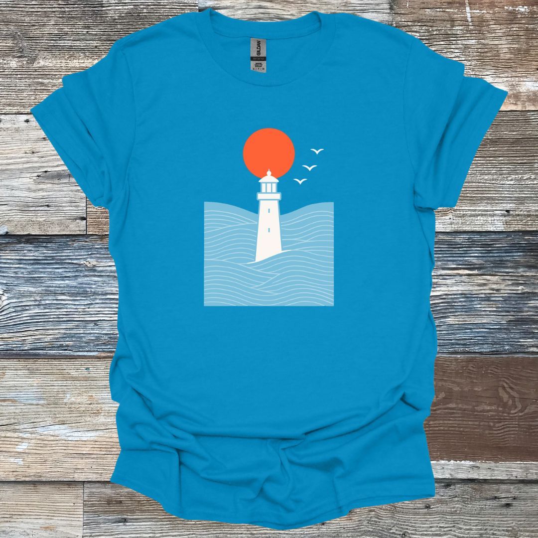 Lighthouse Among Ocean T-Shirt