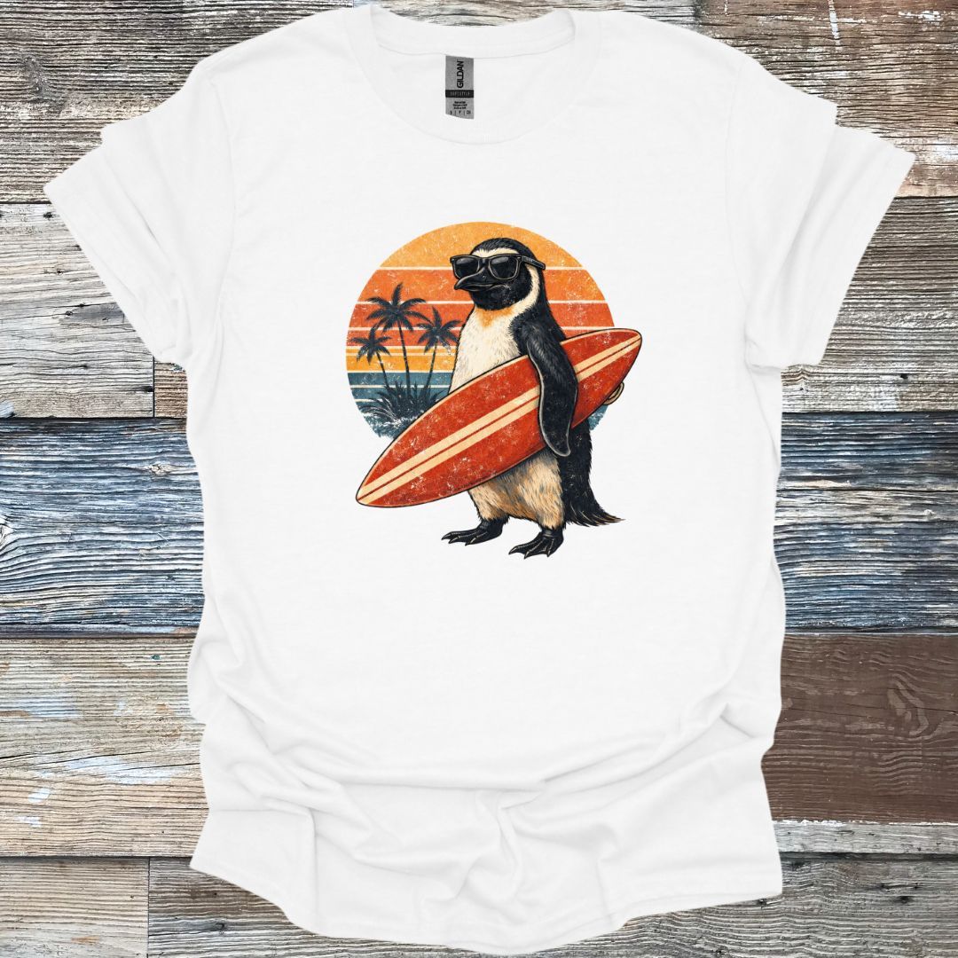 Surfer Penguin T-Shirt