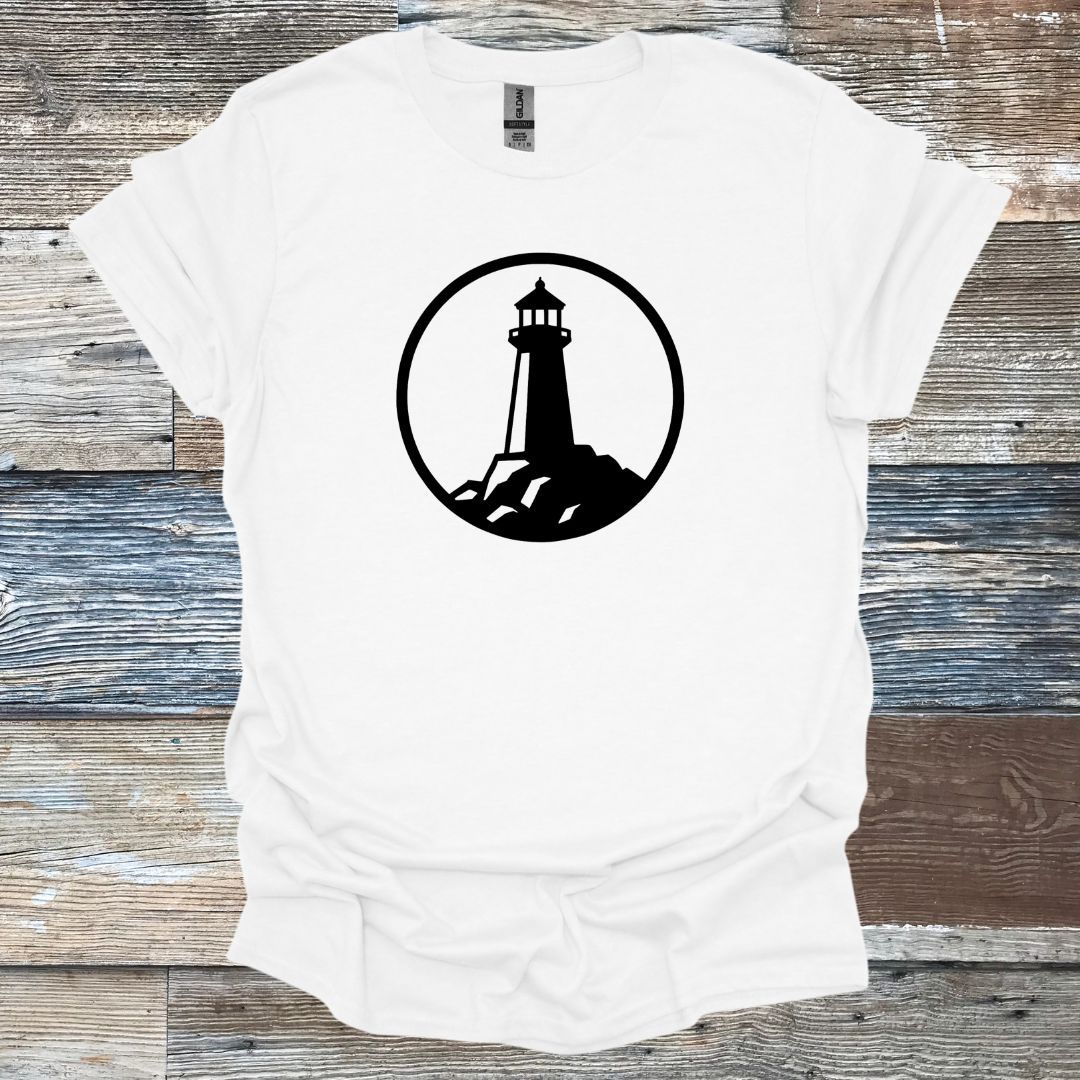 Lighthouse on Rocks T-Shirt