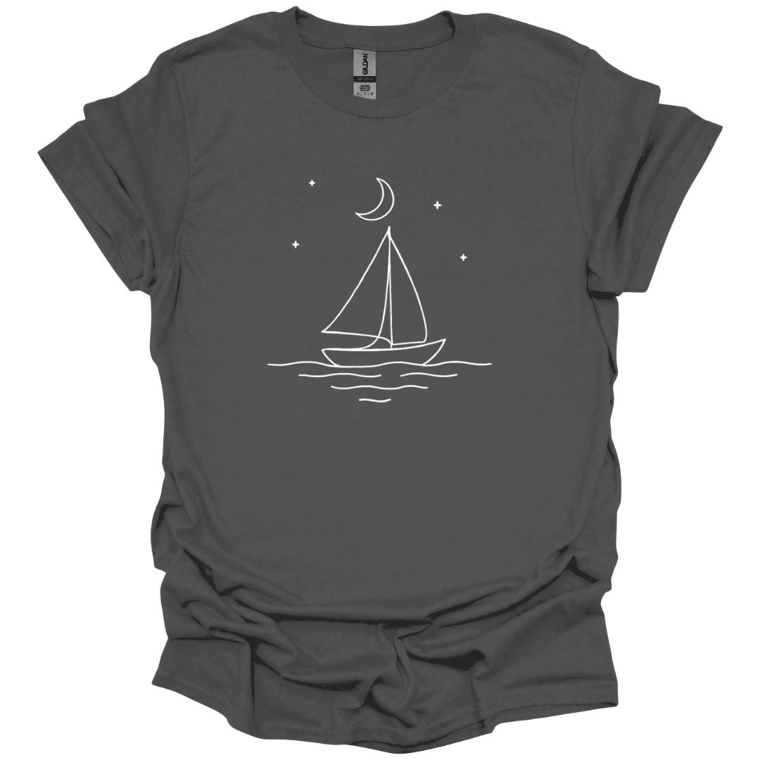 Boat in Starlit Sky T-Shirt