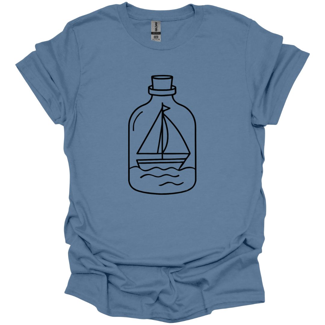 Boats Trapped in Glass Bottle T-Shirt