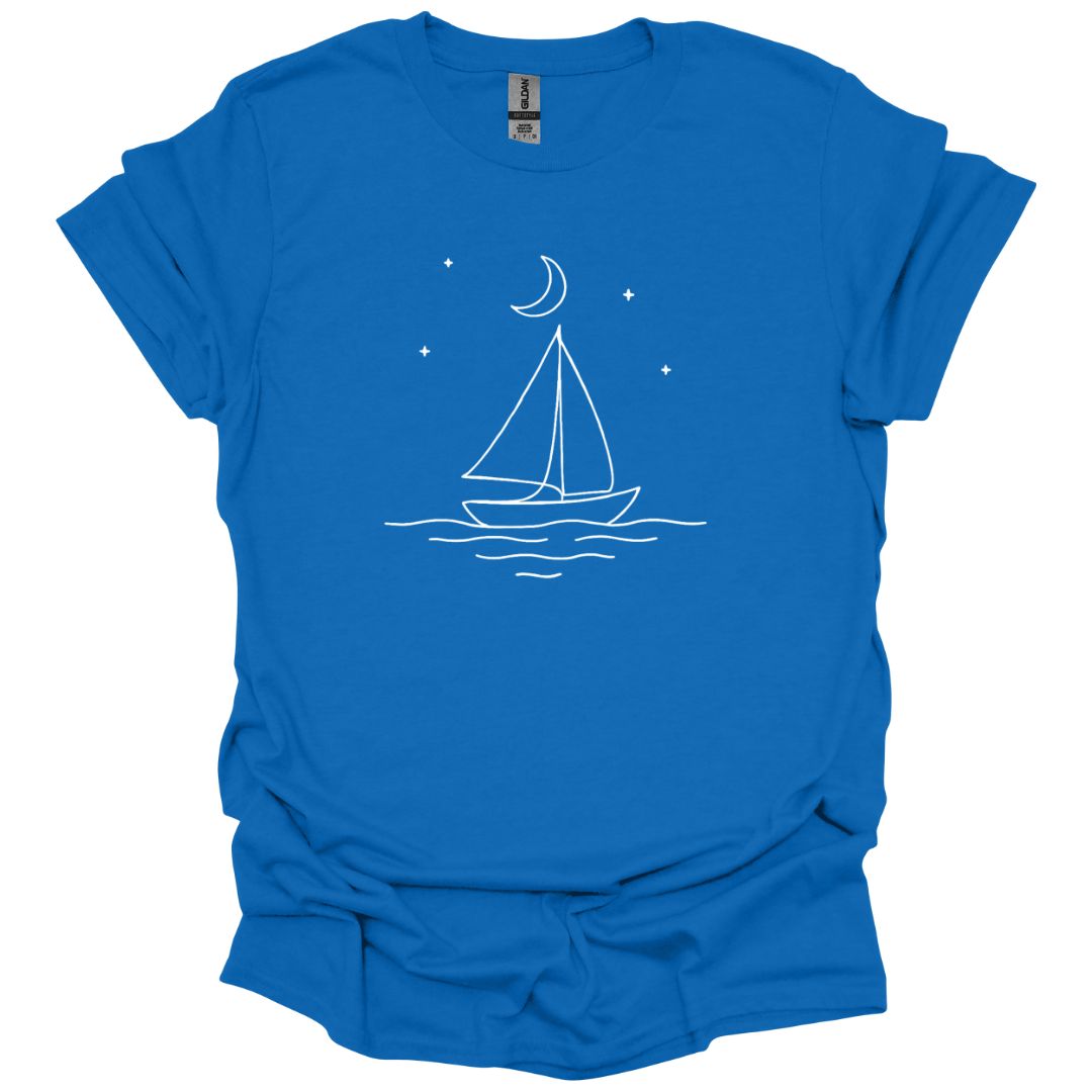 Boat in Starlit Sky T-Shirt