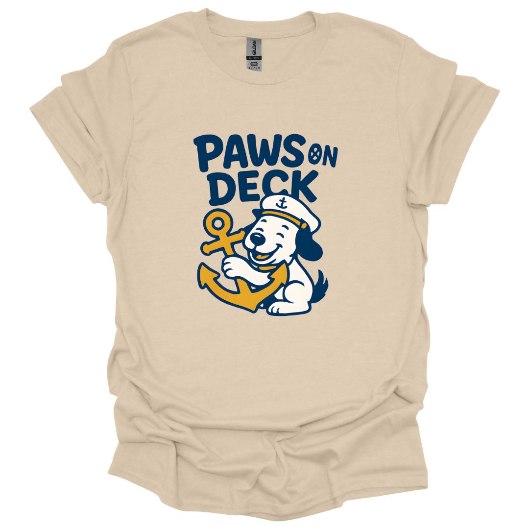 Paws on Deck_Cartoon T-Shirt