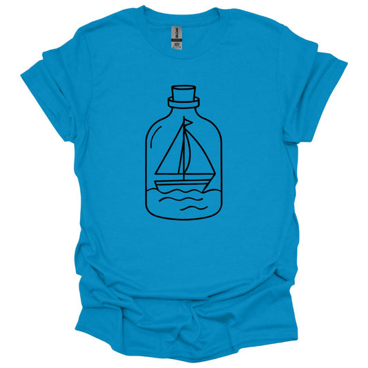 Boats Trapped in Glass Bottle T-Shirt