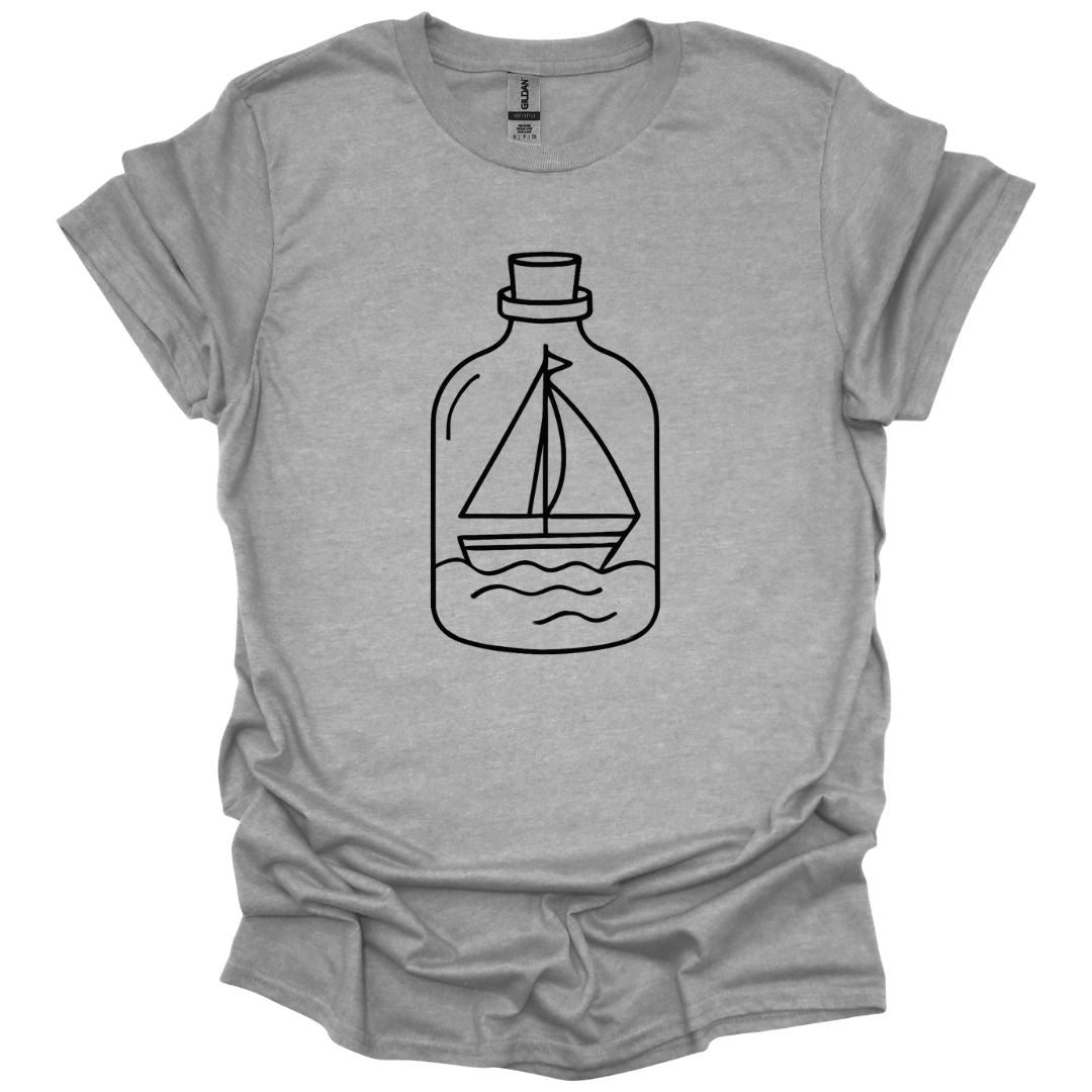 Boats Trapped in Glass Bottle T-Shirt