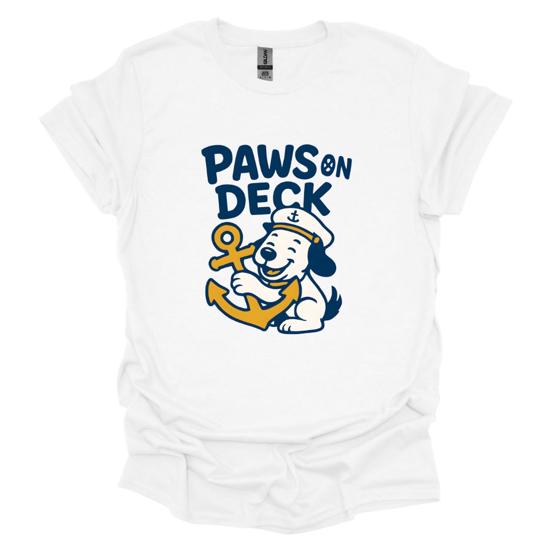 Paws on Deck_Cartoon T-Shirt