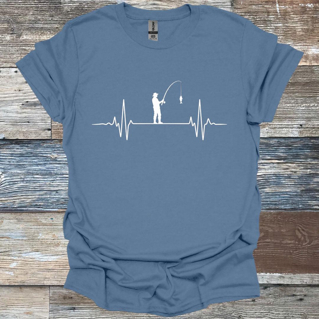 Fishing Heartbeat T-Shirt