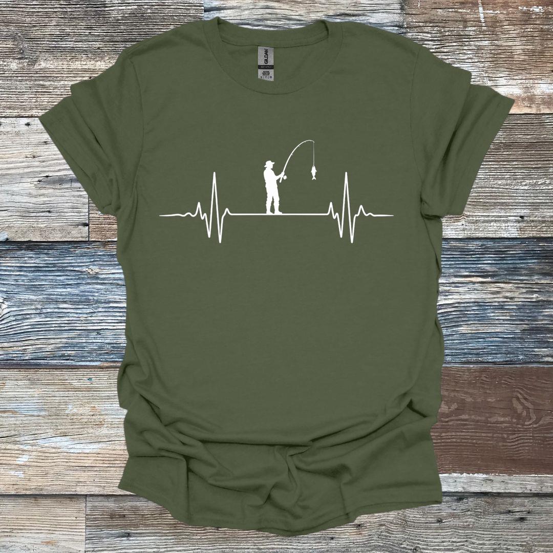 Fishing Heartbeat T-Shirt
