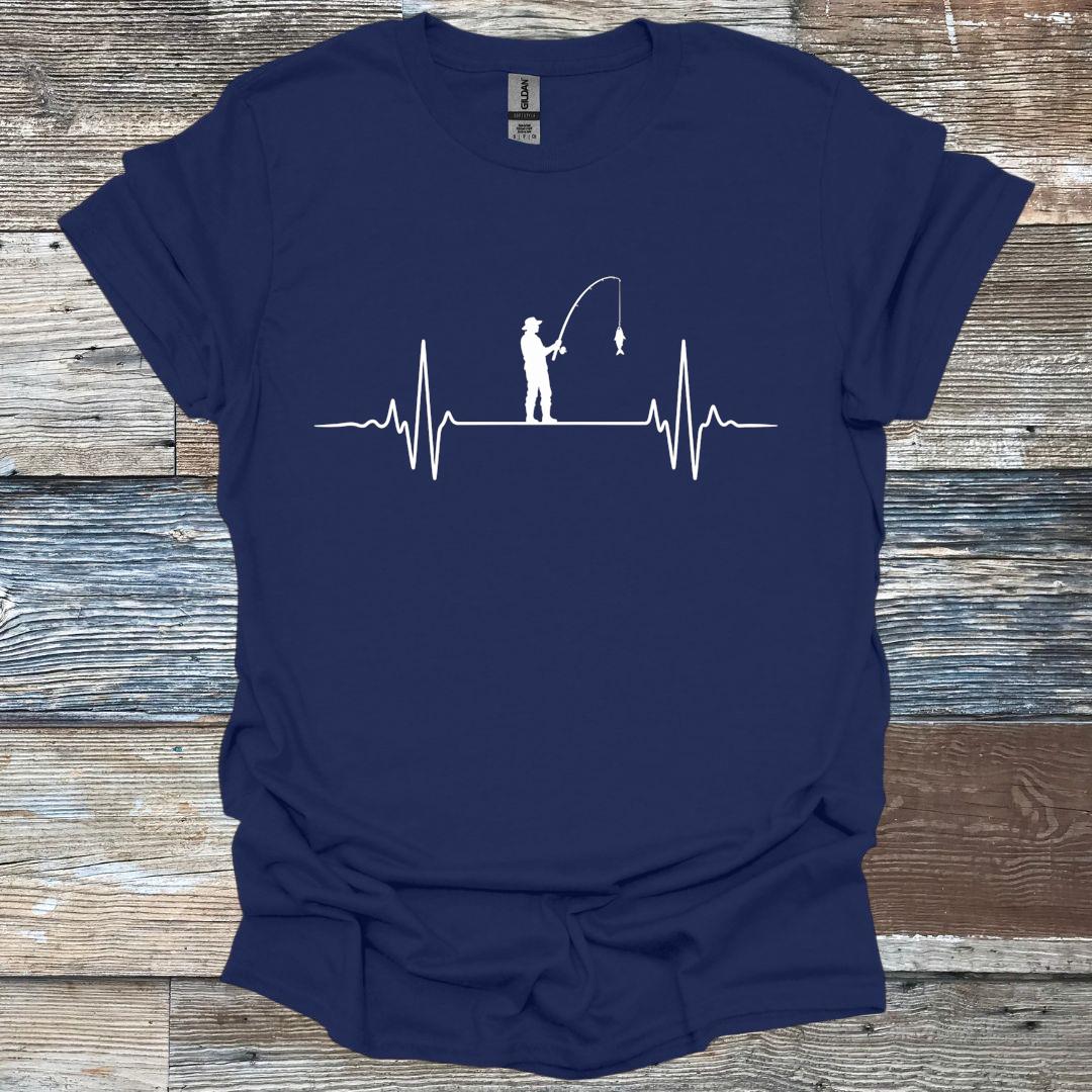 Fishing Heartbeat T-Shirt