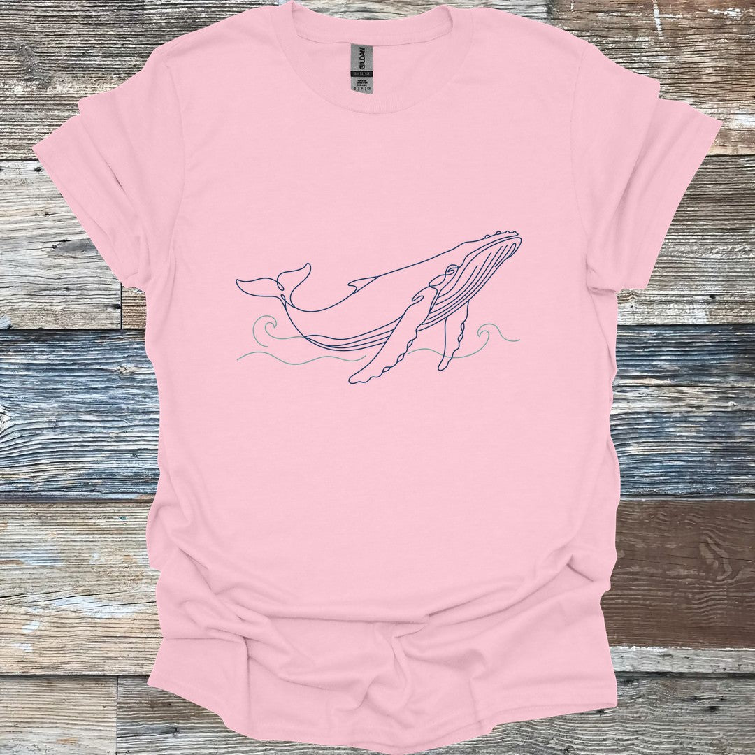 Continuous Line Humpback T-Shirt