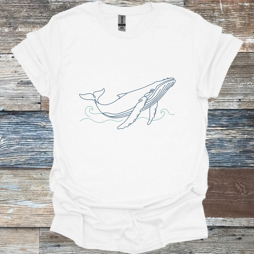 Continuous Line Humpback T-Shirt