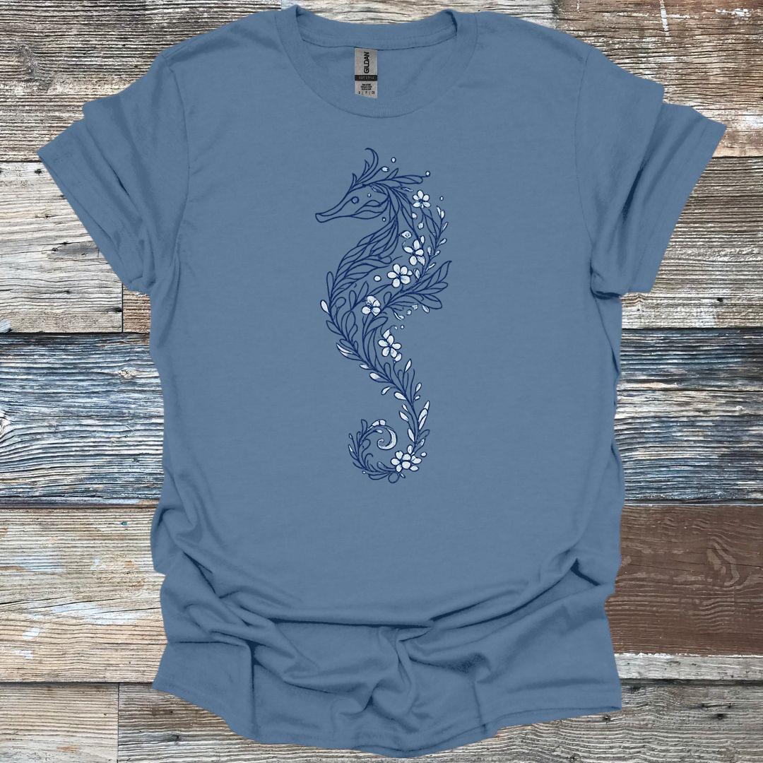 Floral Seahorse T-Shirt