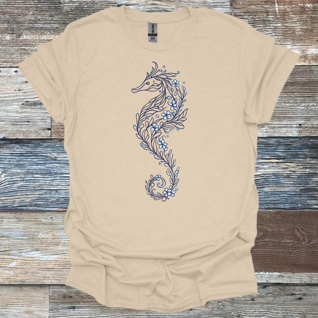 Floral Seahorse T-Shirt