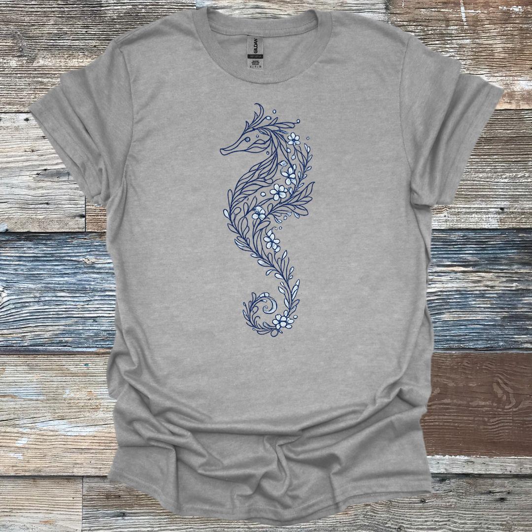 Floral Seahorse T-Shirt