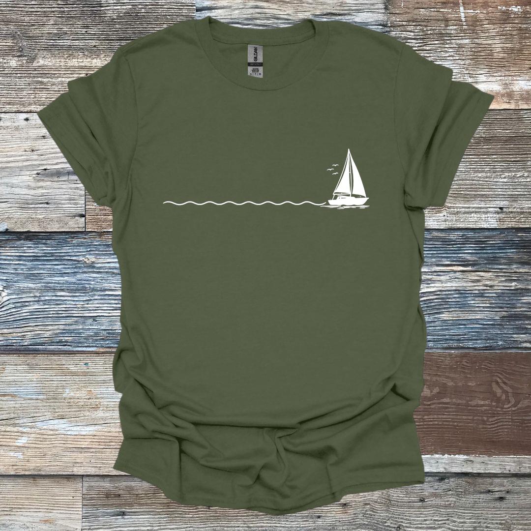 Minimalist Sailboat T-Shirt