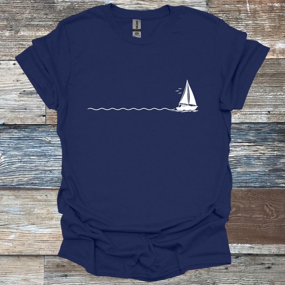 Minimalist Sailboat T-Shirt