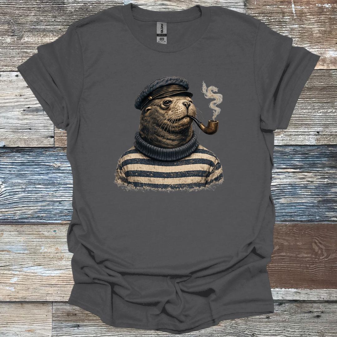 Old Sea Captain Seal T-Shirt