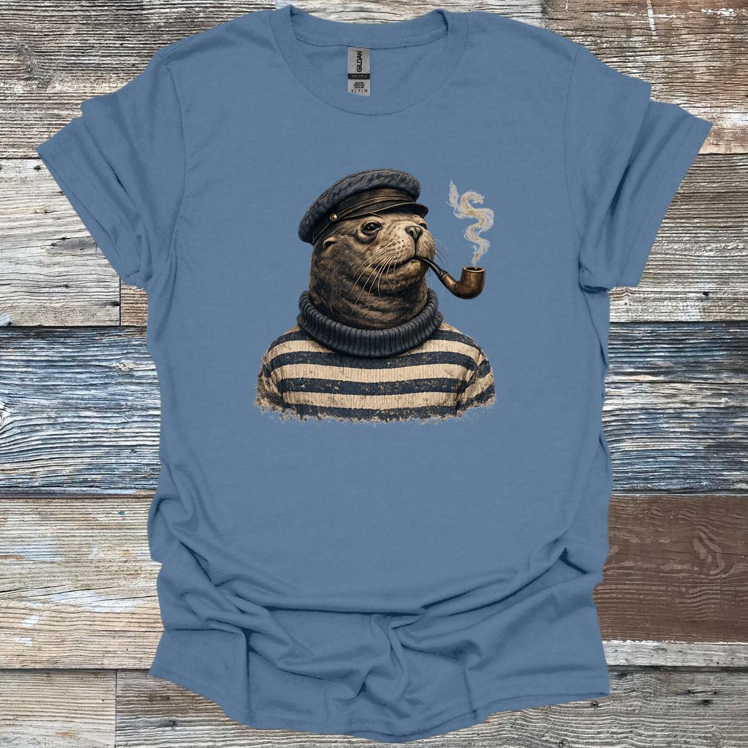 Old Sea Captain Seal T-Shirt
