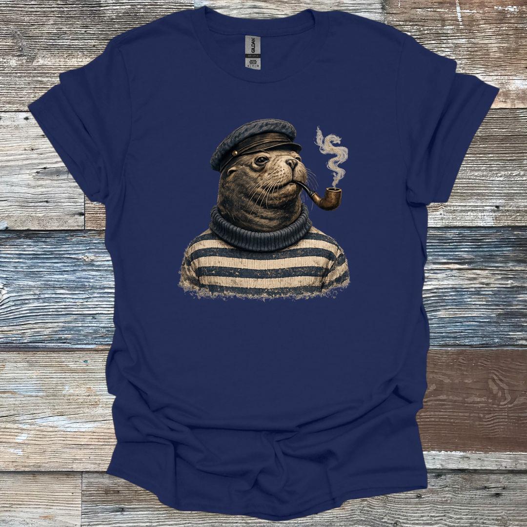 Old Sea Captain Seal T-Shirt