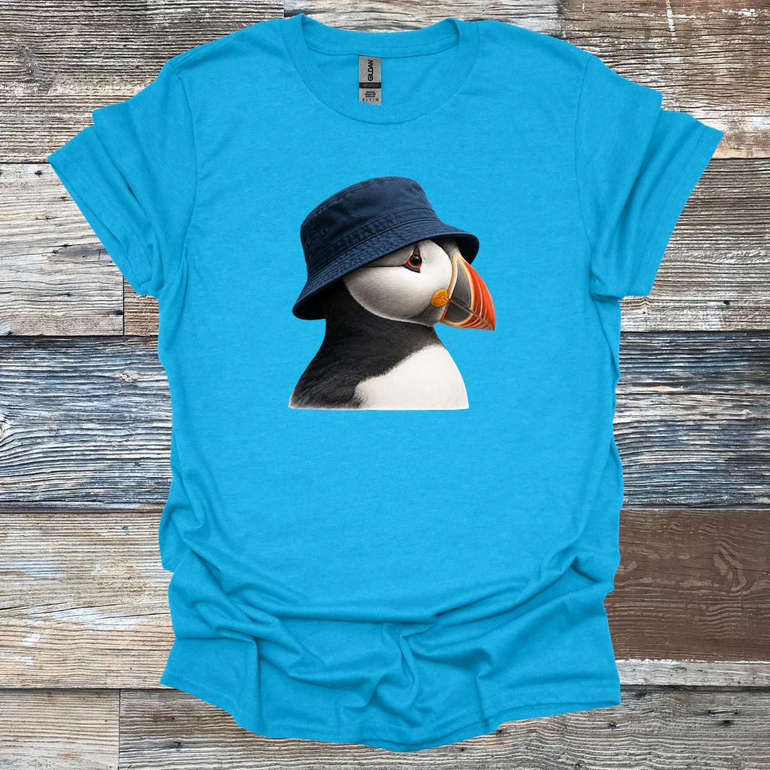 Puffin In A Bucket Hat T-Shirt