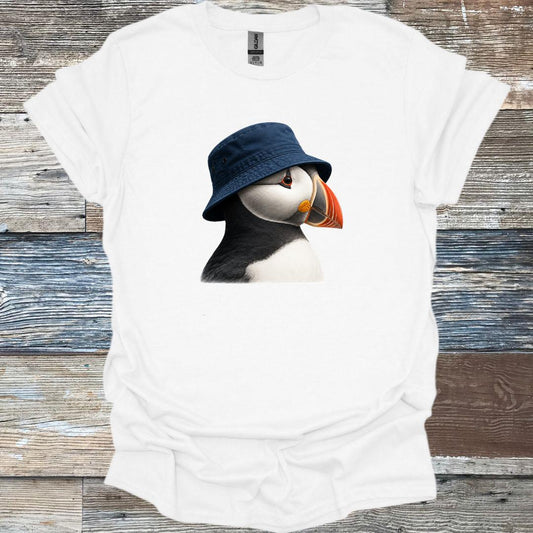 Puffin In A Bucket Hat T-Shirt